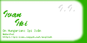 ivan ipi business card